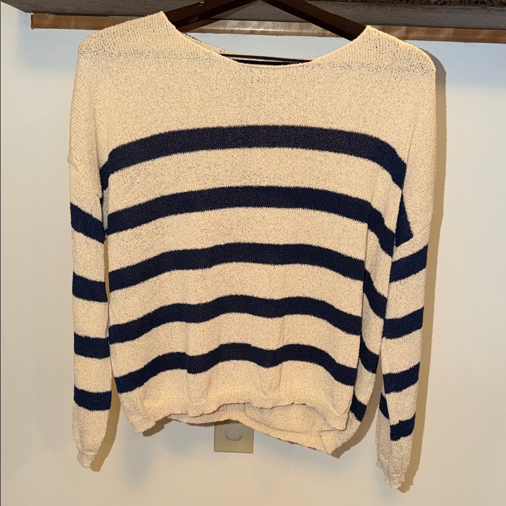 Striped long sleeve sweater